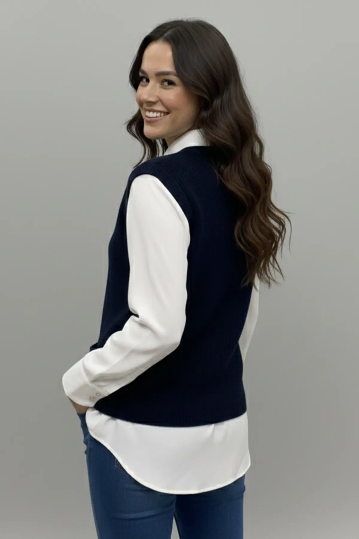 Pocket Knit Vest-detail