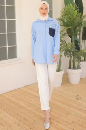 Pocket Shirt With Embroidery Detail