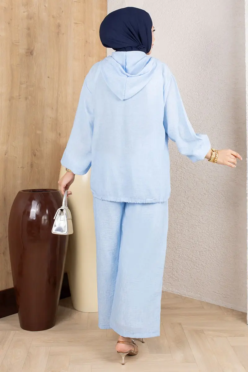 Pocketed Casual Suit 0364 Baby Blue-detail