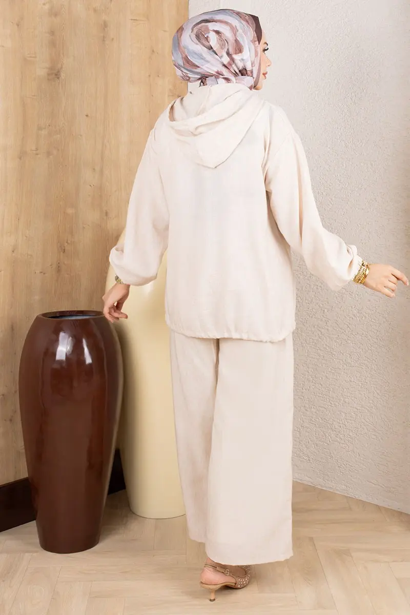 Pocketed Casual Suit 0364 Mink-detail