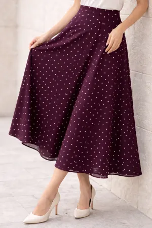 Polka Dot Chiffon Hijab Skirt