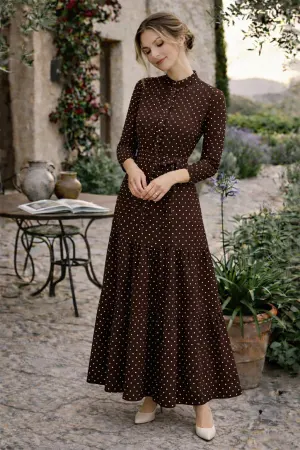 Polka Dot Patterned Hijab Dress