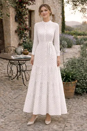 Polka Dot Patterned Hijab Dress