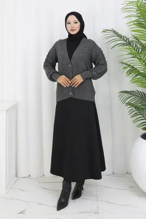 Pompom Knitted Cardigan