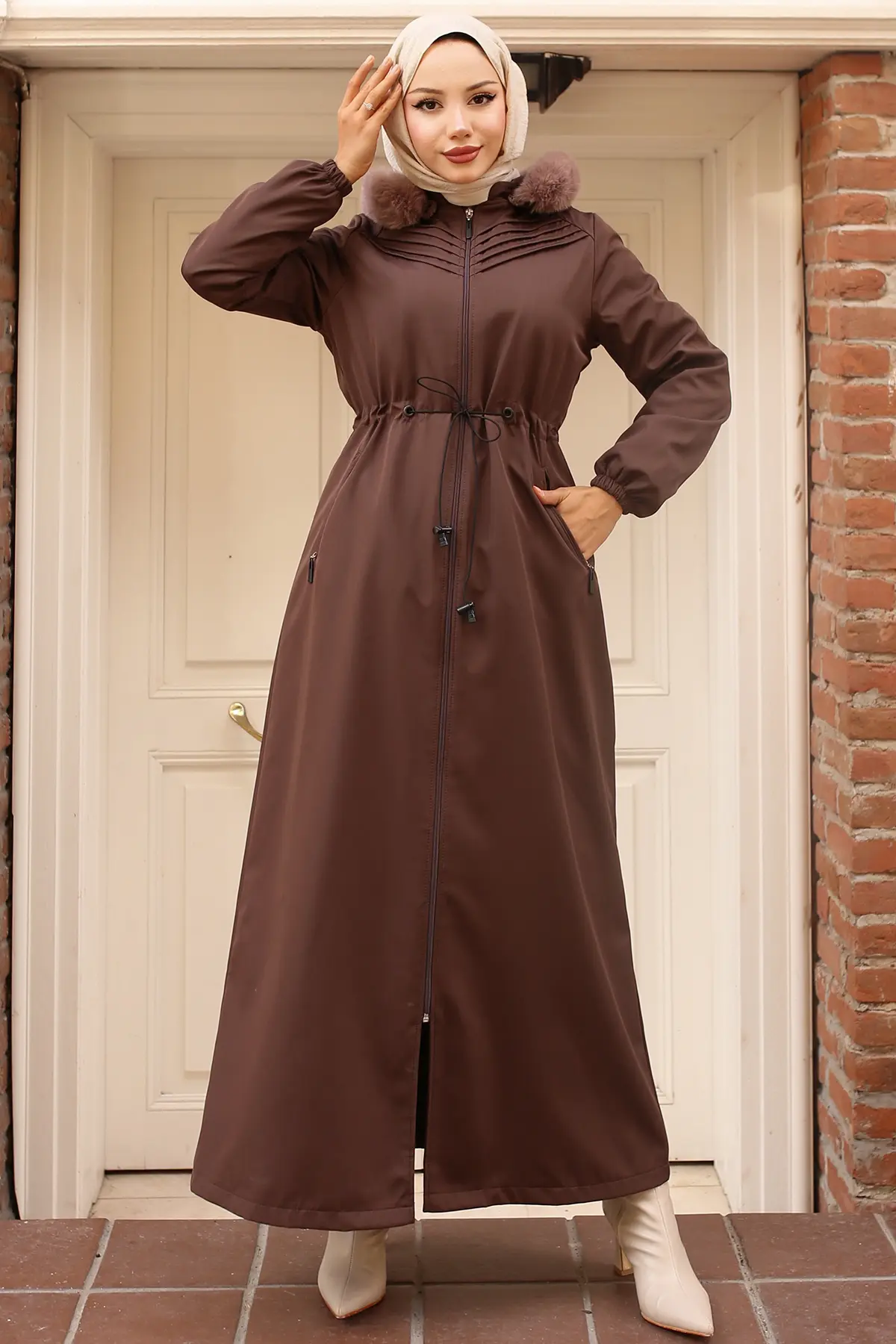 Ribbed Bondite Coat