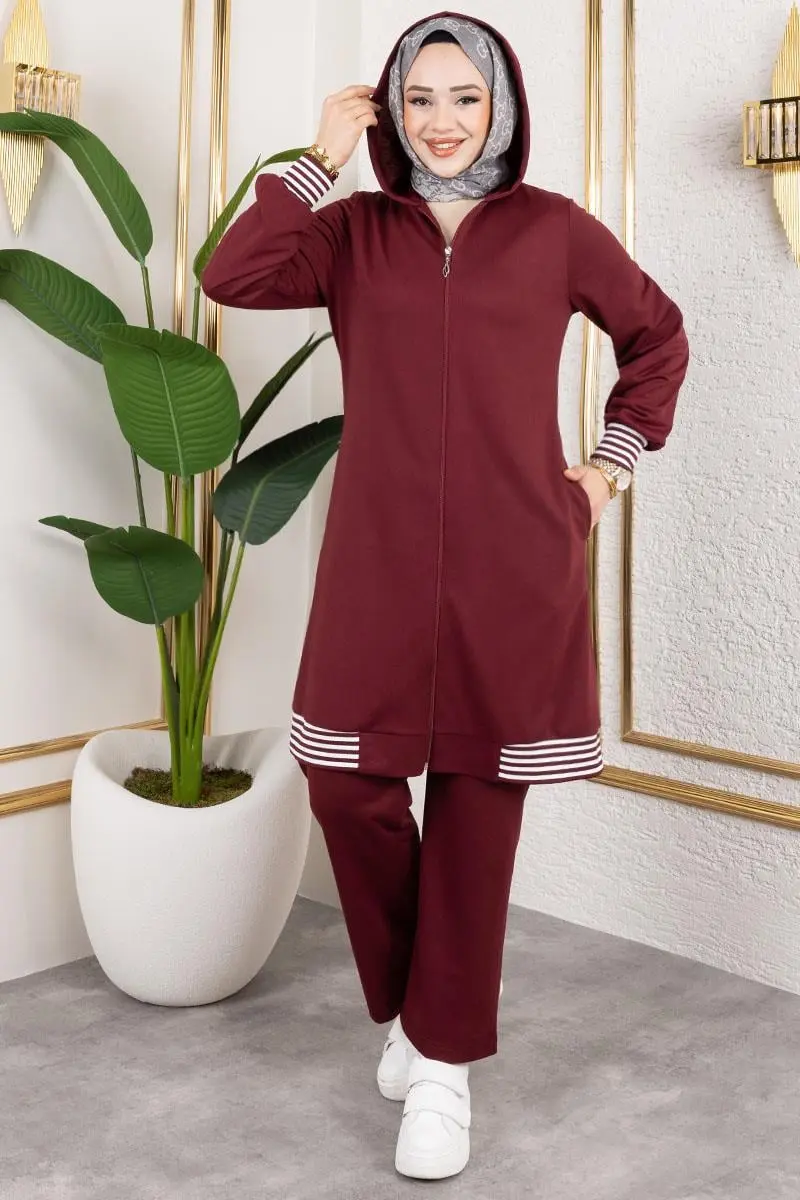 Ribbed Detailed Sports Suit-detail