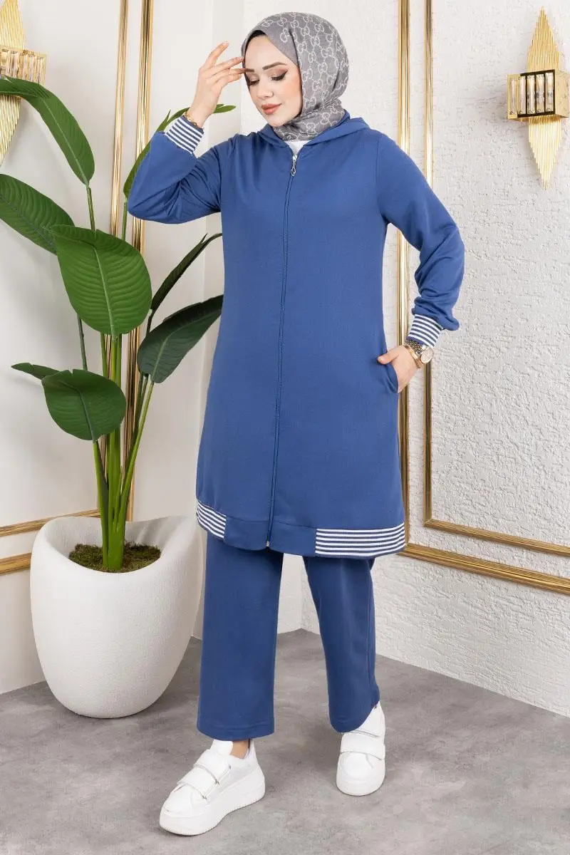 Ribbed Detailed Sports Suit-detail