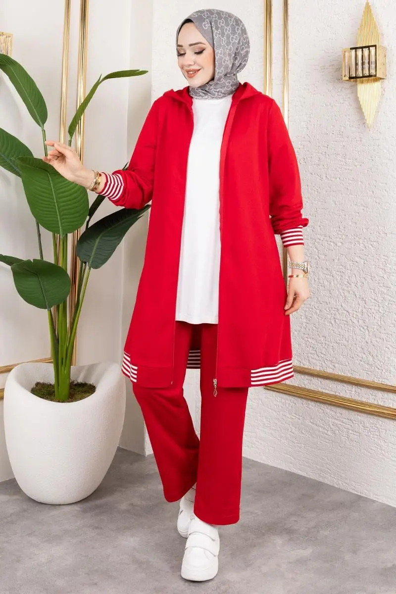 Ribbed Detailed Sports Suit-detail