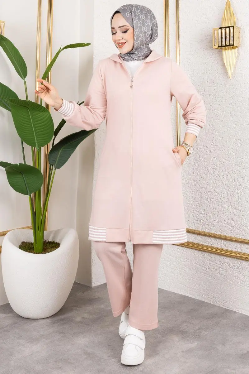 Ribbed Detailed Sports Suit-detail