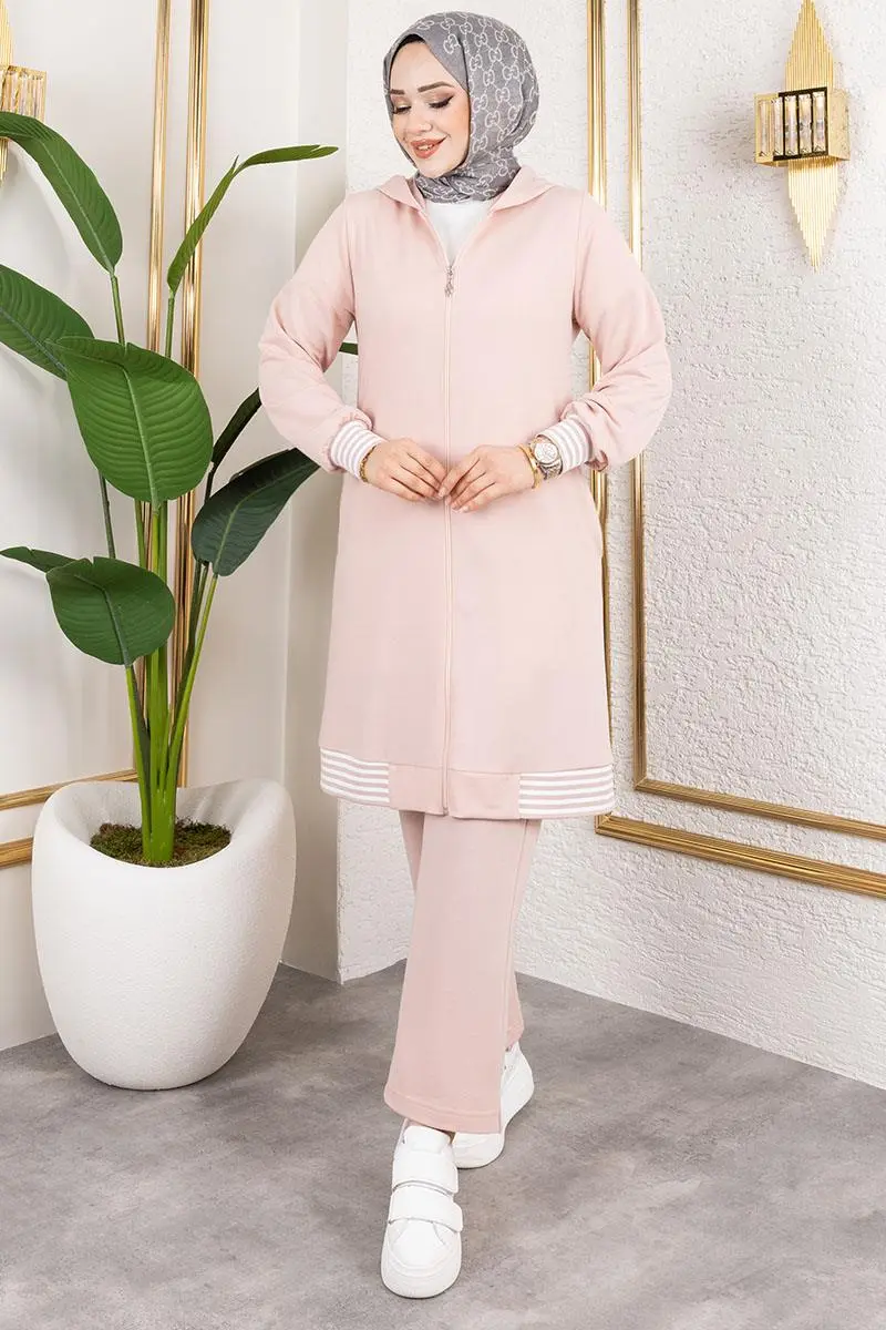 Ribbed Detailed Sports Suit-detail