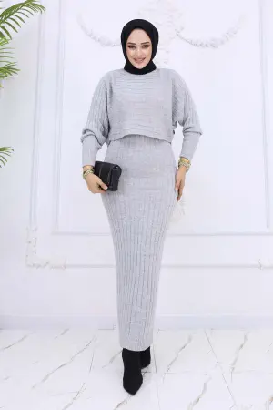 Ribbed Gilet Knitwear Set