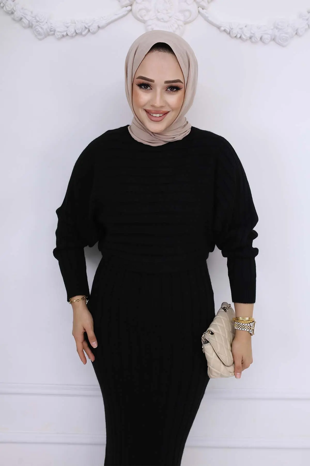 Ribbed Gilet Knitwear Set-detail