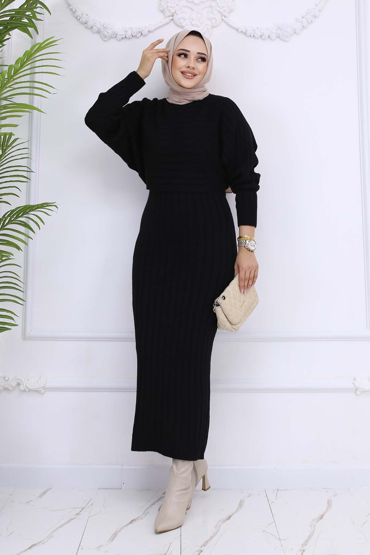 Ribbed Gilet Knitwear Set