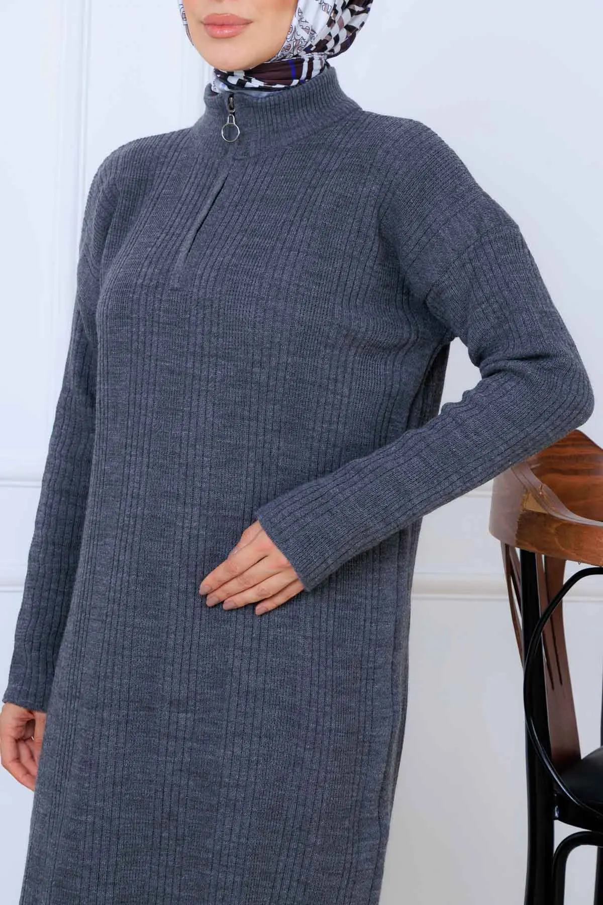 Ribbed Knit Dress-detail