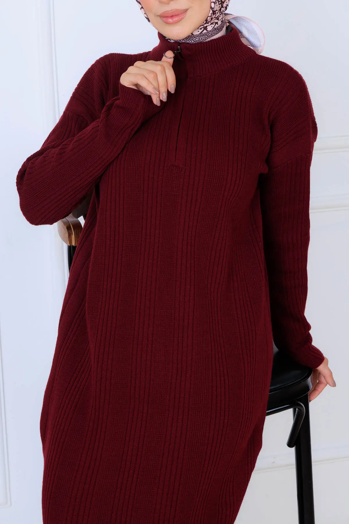 Ribbed Knit Dress-detail