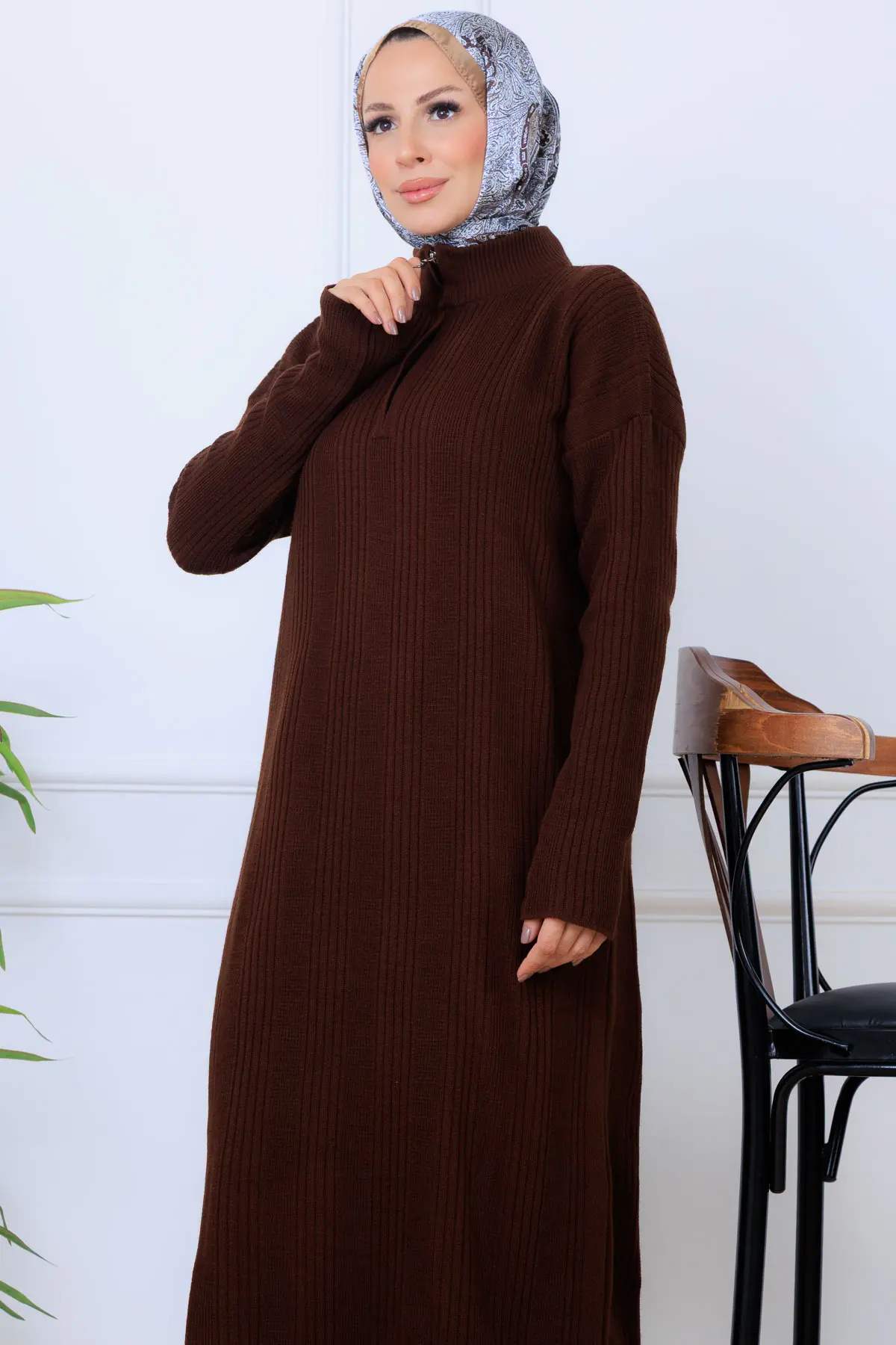 Ribbed Knit Dress-detail