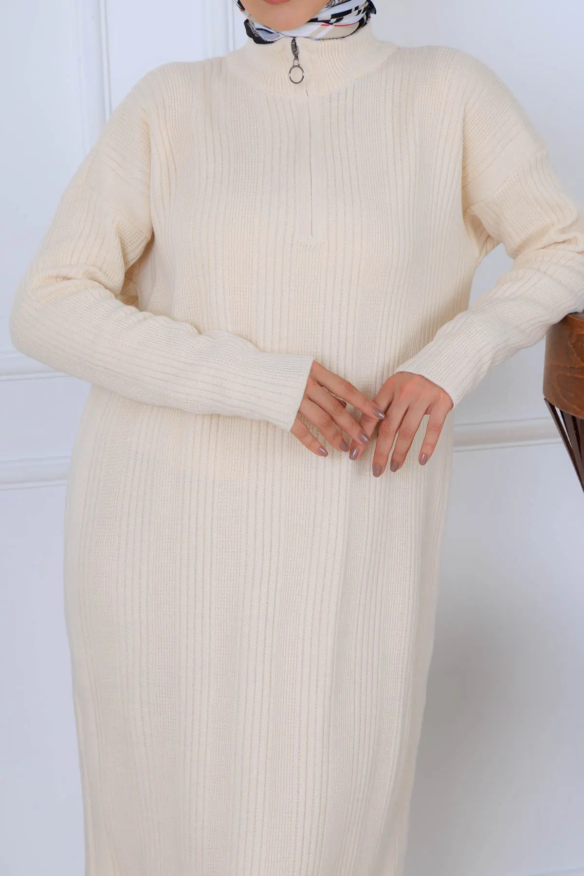 Ribbed Knit Dress-detail