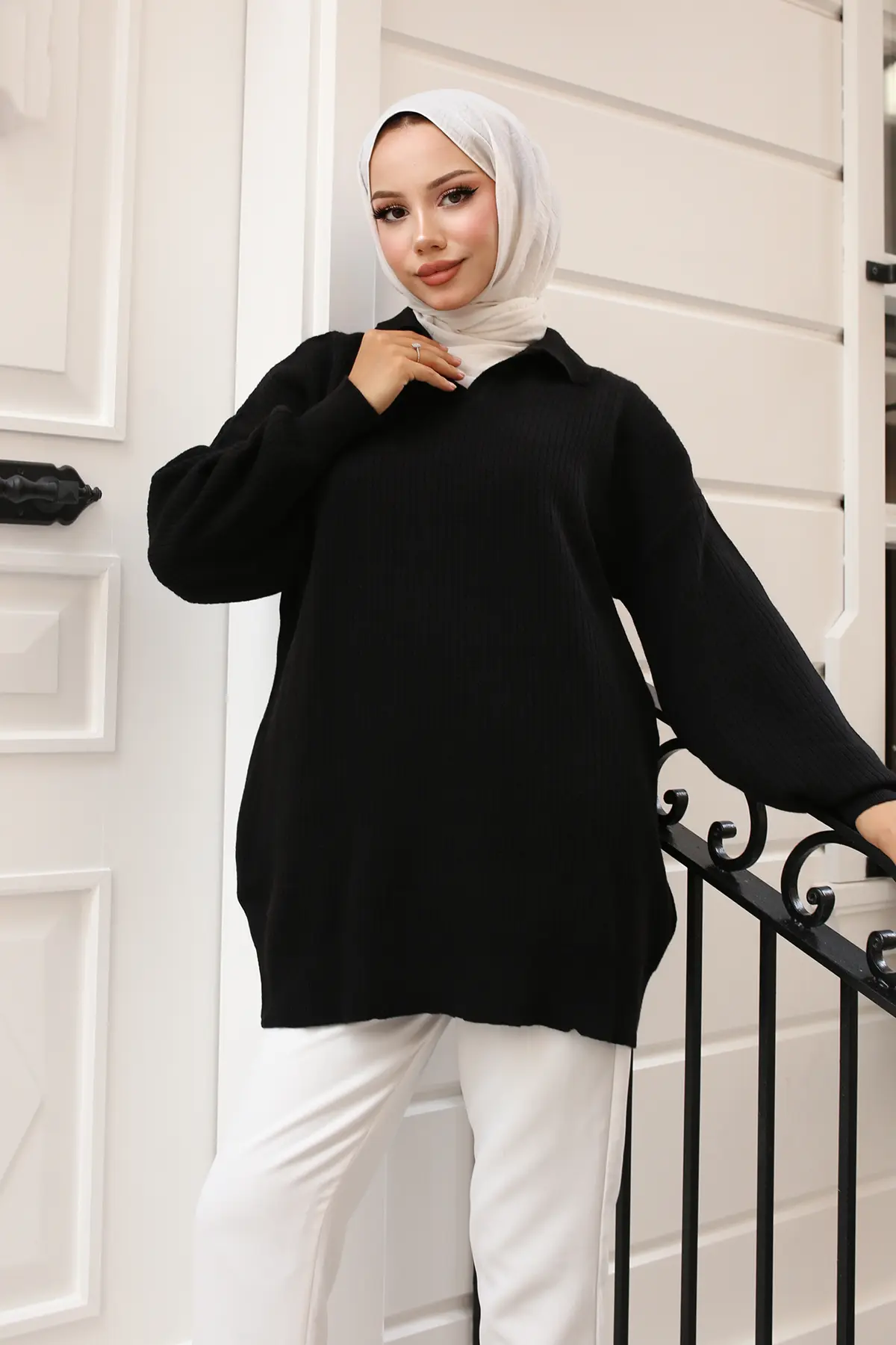 Ribbed Knitwear Tunic