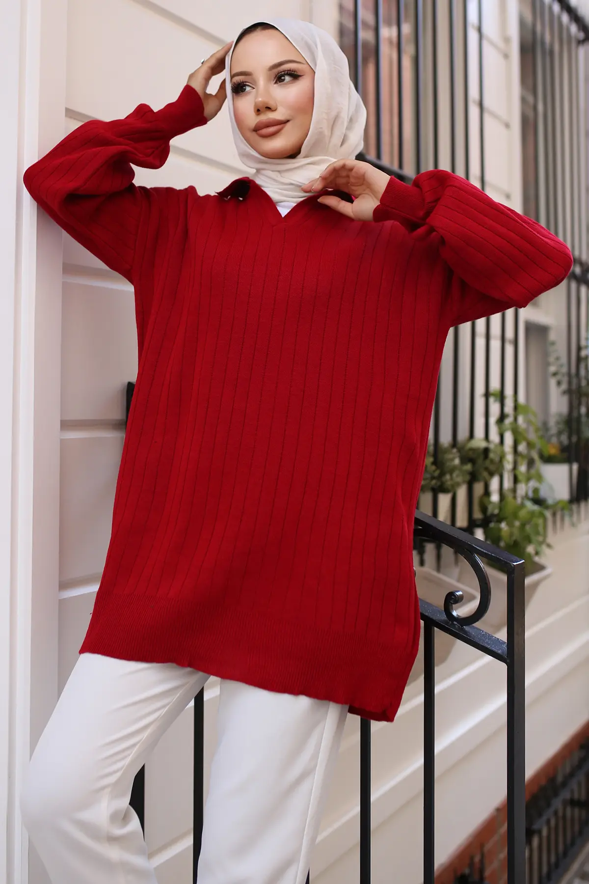 Ribbed Knitwear Tunic