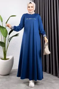 Ribbed Printed Dress