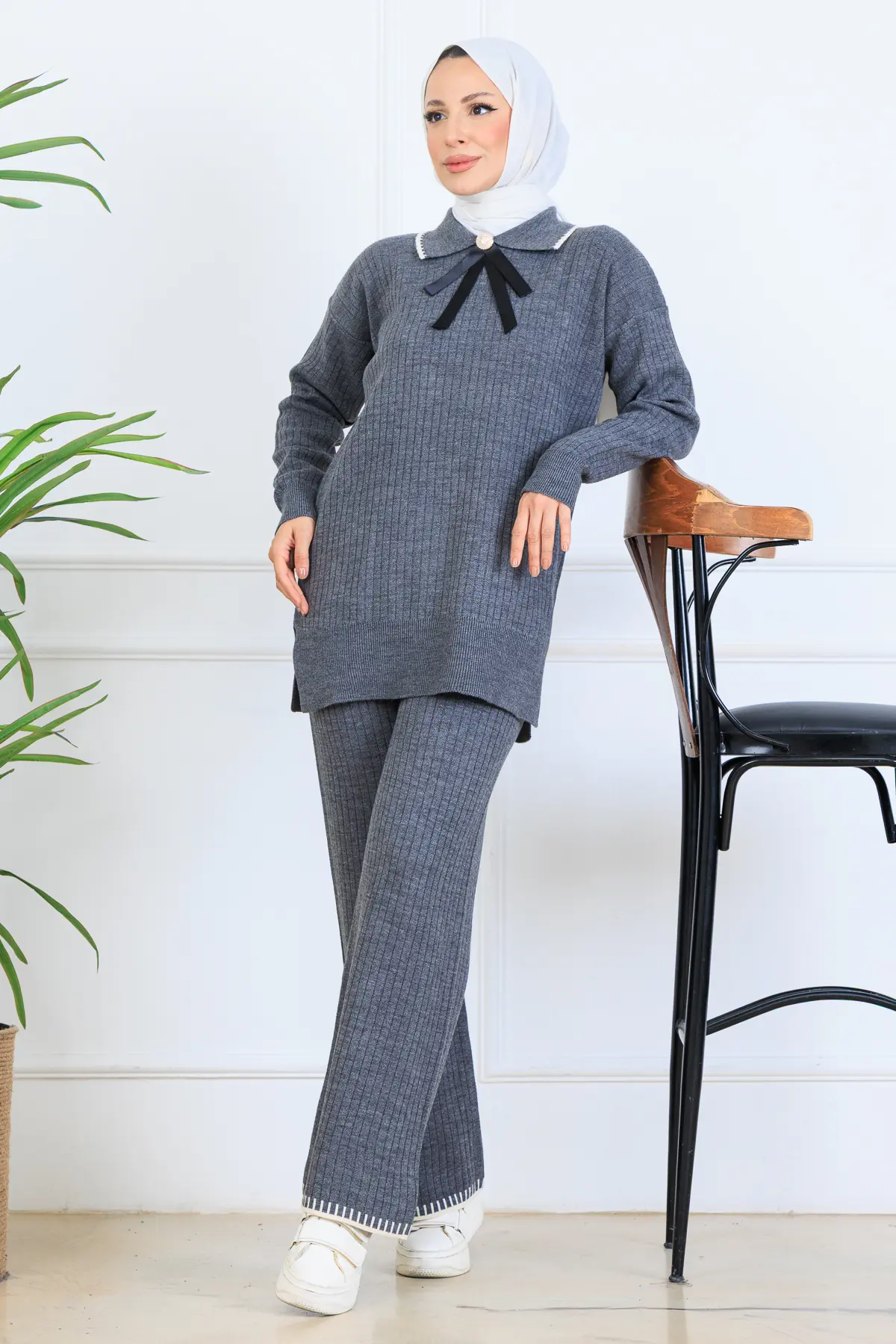 Ribbon Detail Knitwear Set