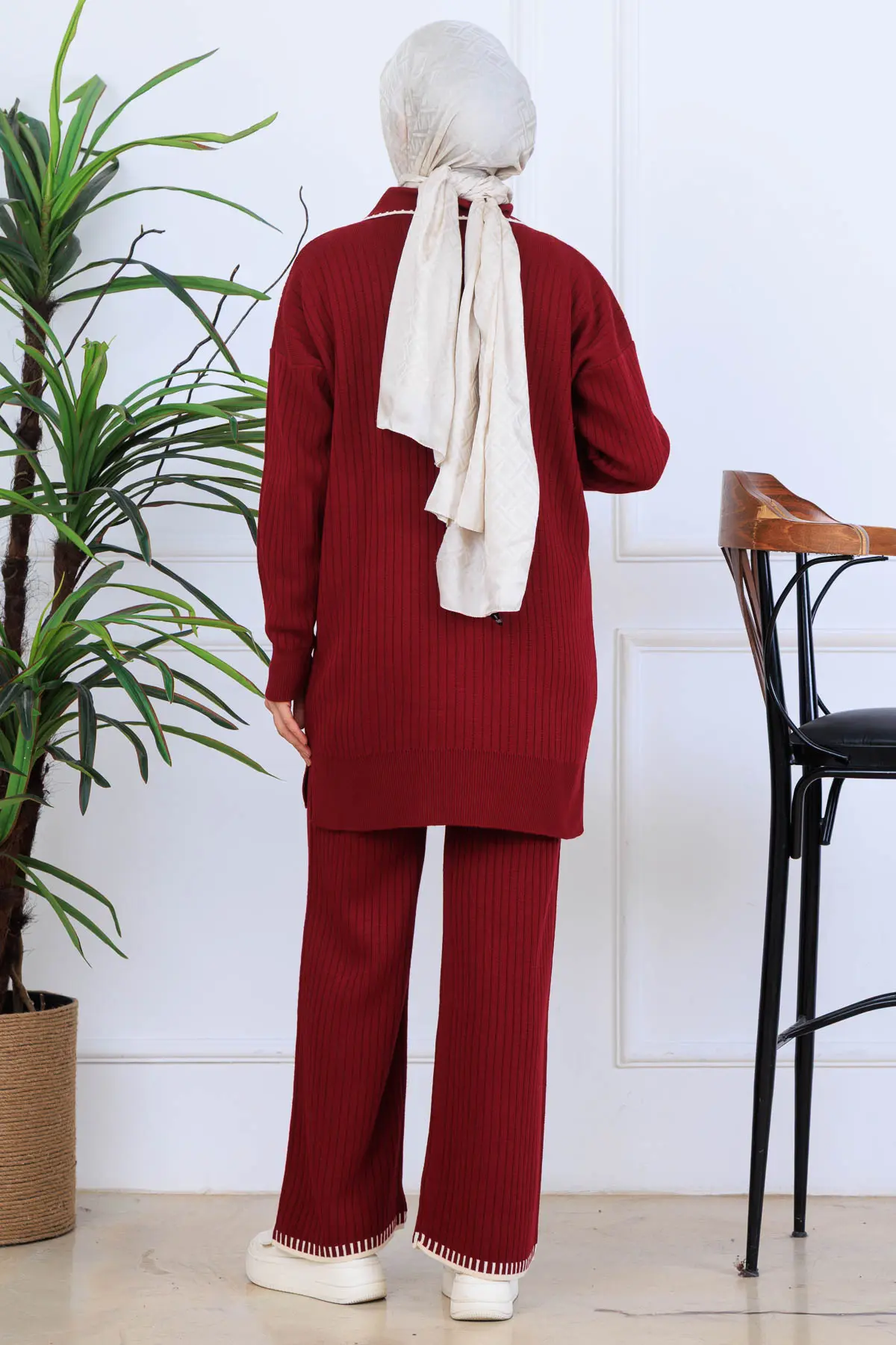 Ribbon Detail Knitwear Set-detail