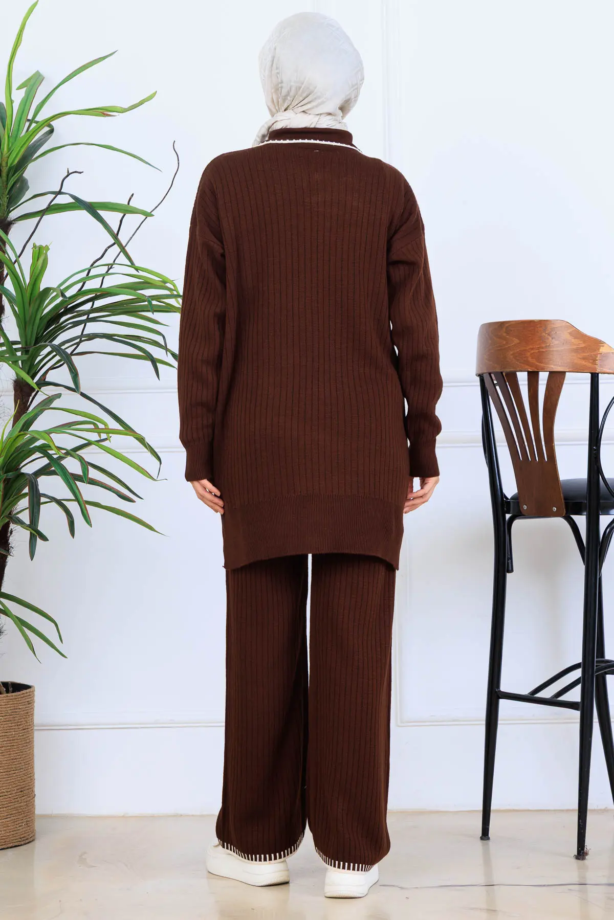 Ribbon Detail Knitwear Set-detail