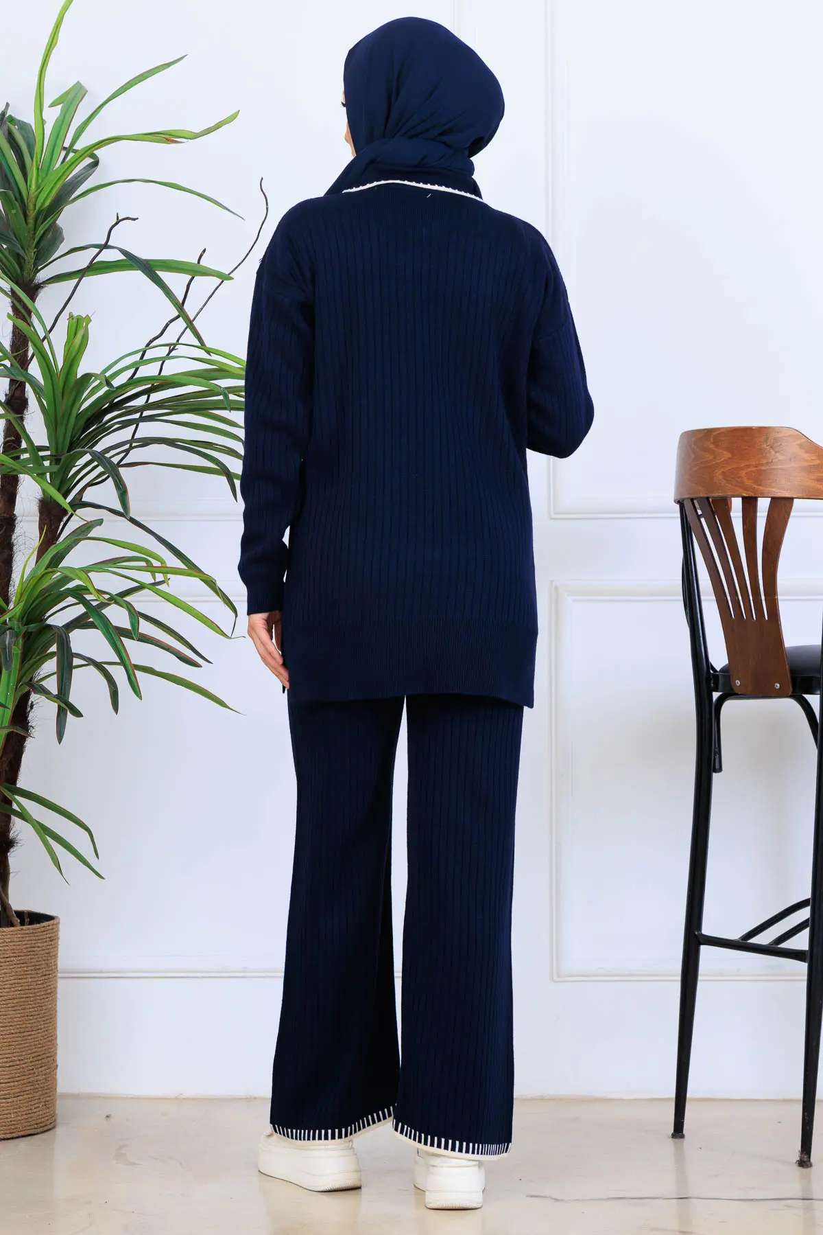 Ribbon Detail Knitwear Set-detail