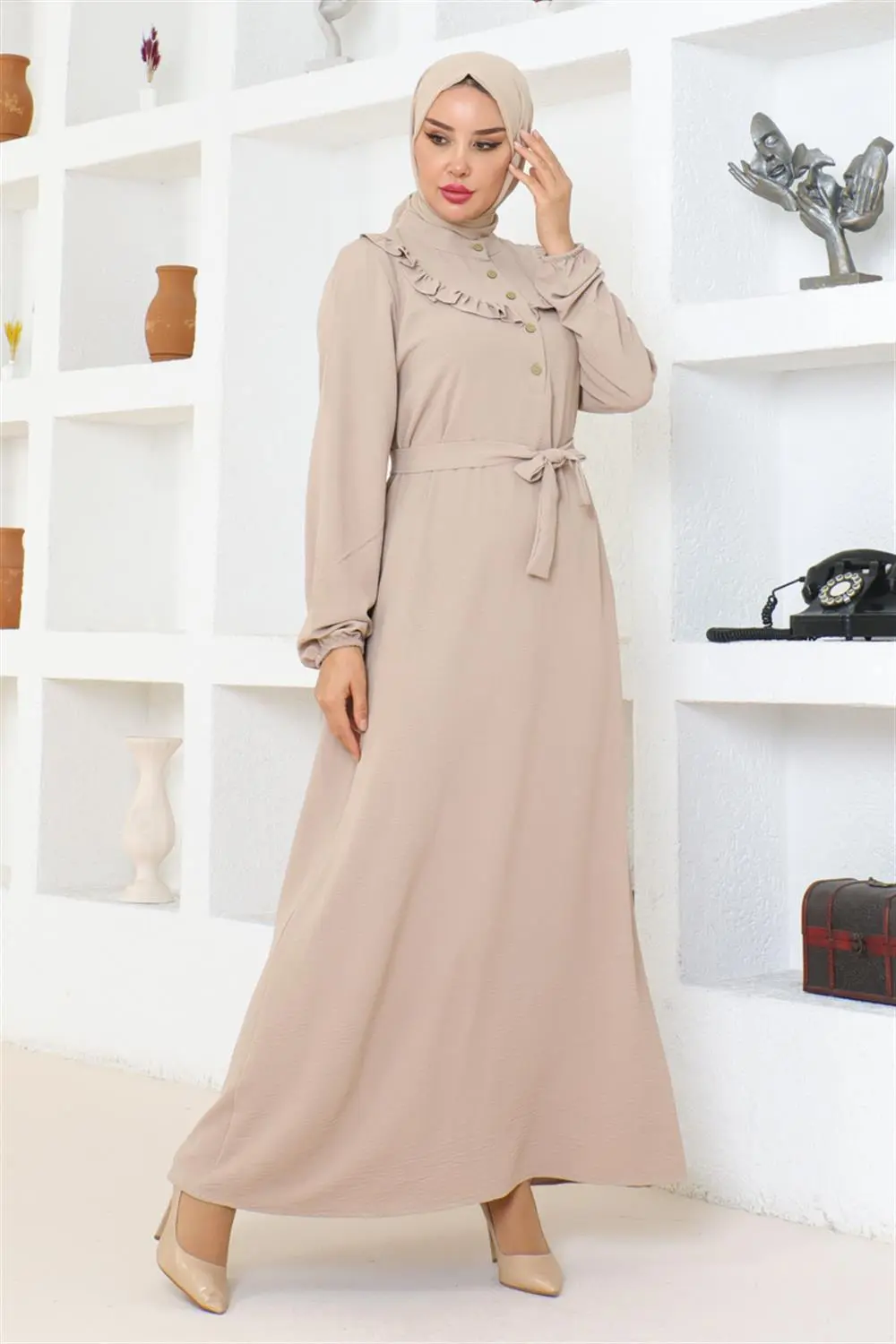 Rose Ruffle Aerobin Dress-detail