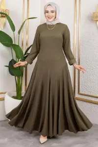 Ruffle Detailed Crepe Dress