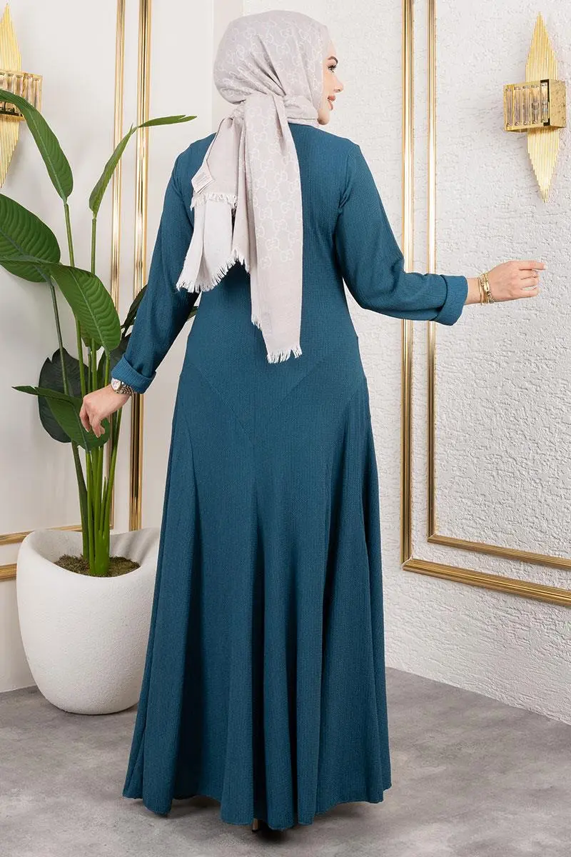 Ruffle Detailed Crepe Dress-detail