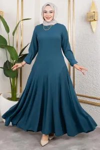 Ruffle Detailed Crepe Dress