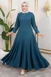 Ruffle Detailed Crepe Dress