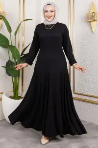 Ruffle Detailed Crepe Dress