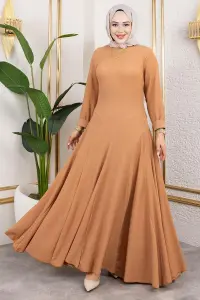 Ruffle Detailed Crepe Dress