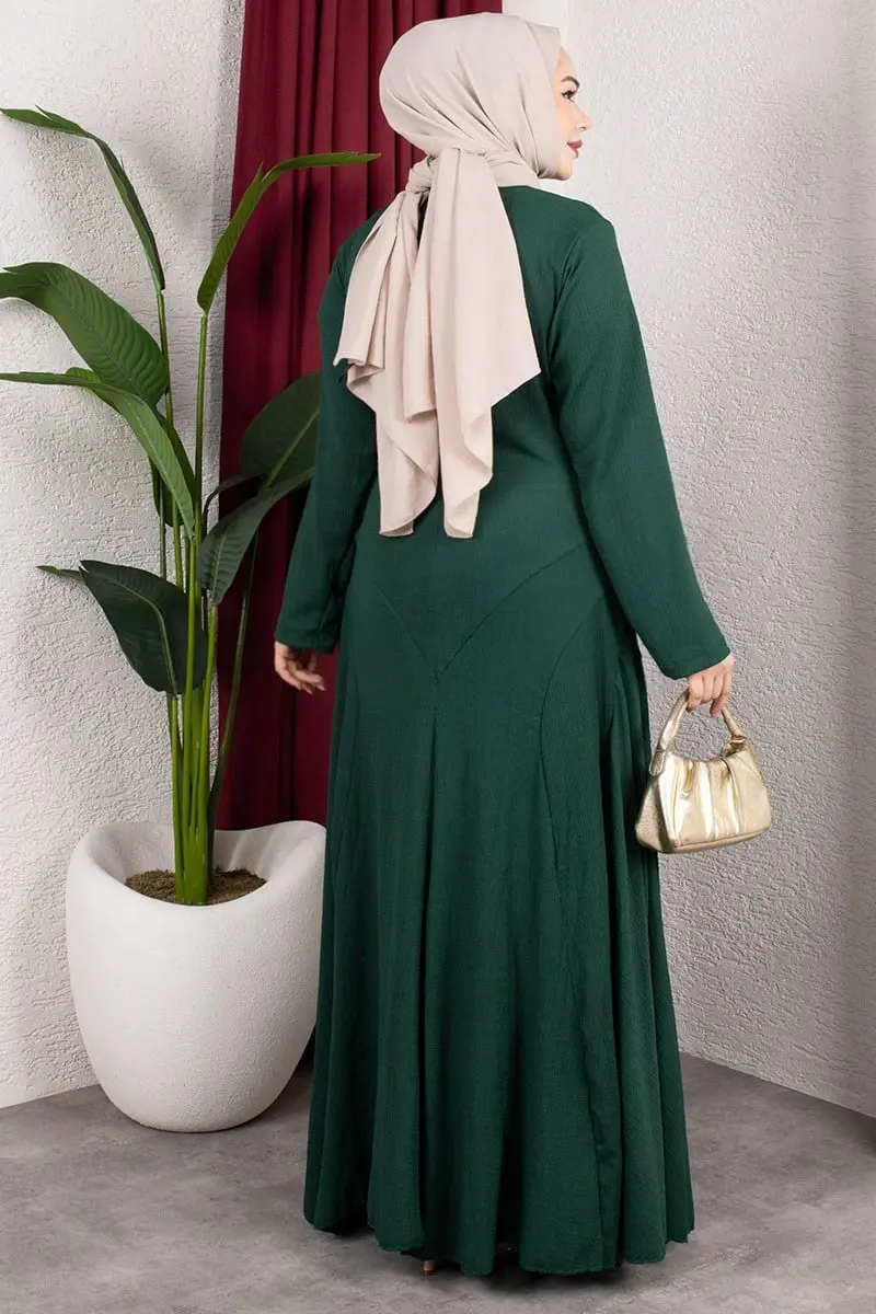 Ruffle Detailed Crepe Dress-detail