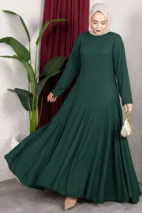Ruffle Detailed Crepe Dress