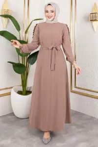 Ruffle Detailed Sleeve Dress