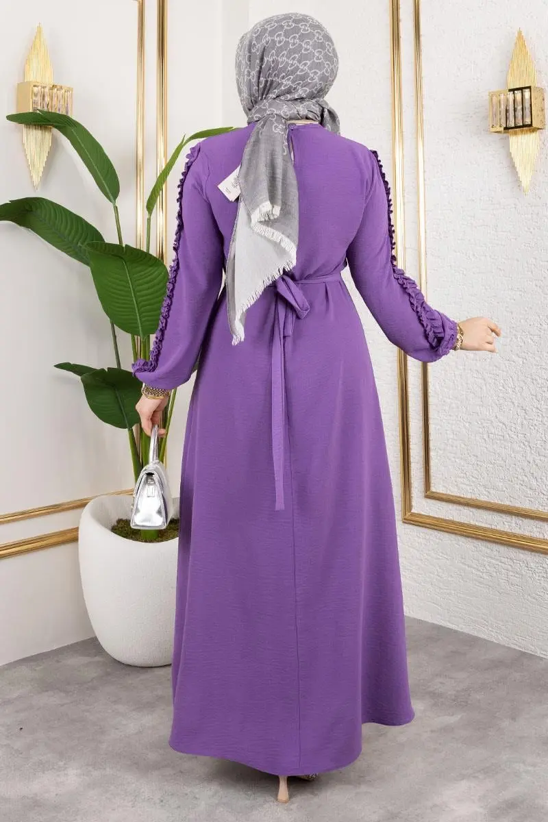 Ruffle Detailed Sleeve Dress-detail