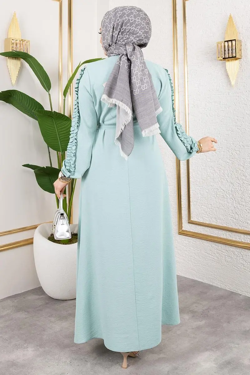 Ruffle Detailed Sleeve Dress-detail