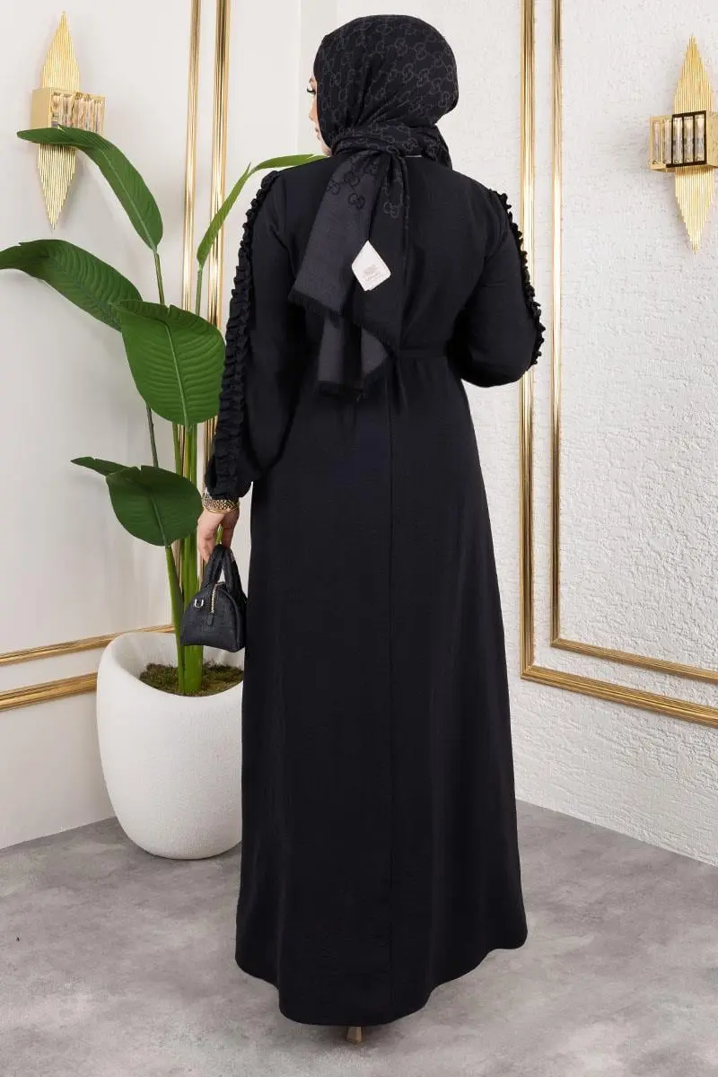 Ruffle Detailed Sleeve Dress-detail