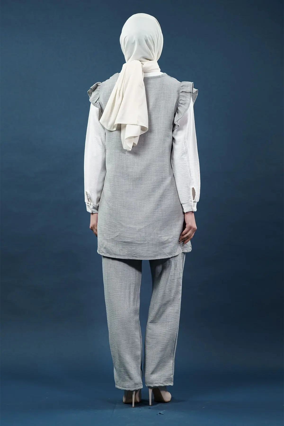 Ruffled Triple Linen Set-detail