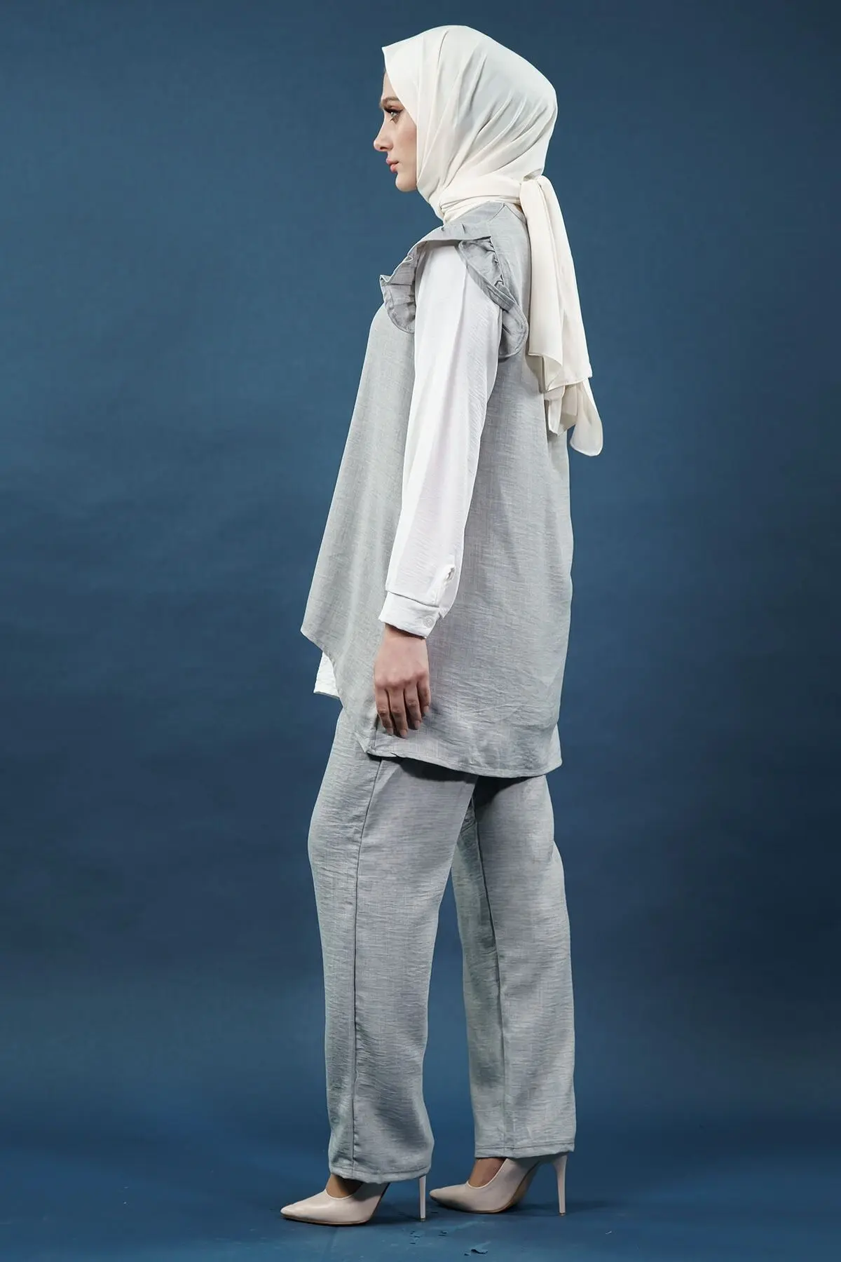 Ruffled Triple Linen Set-detail