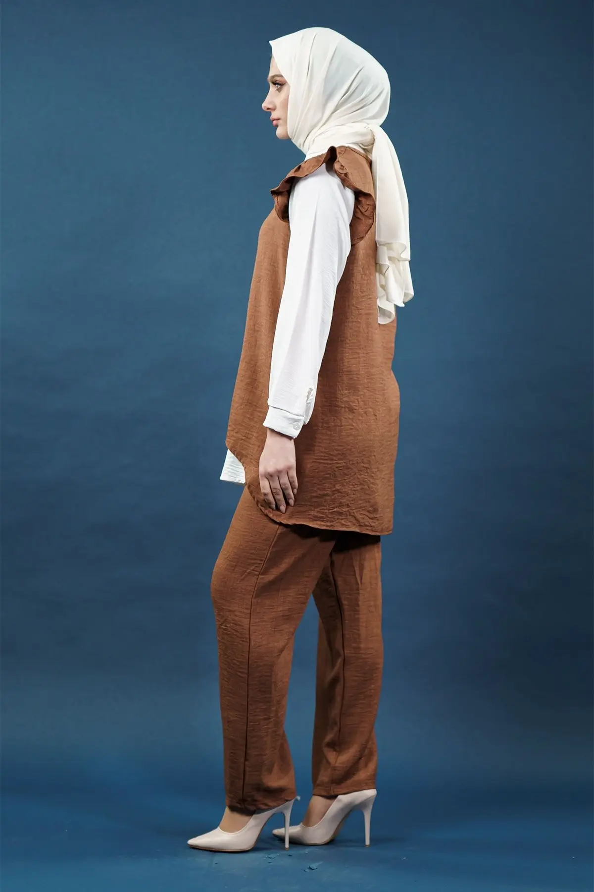 Ruffled Triple Linen Set-detail