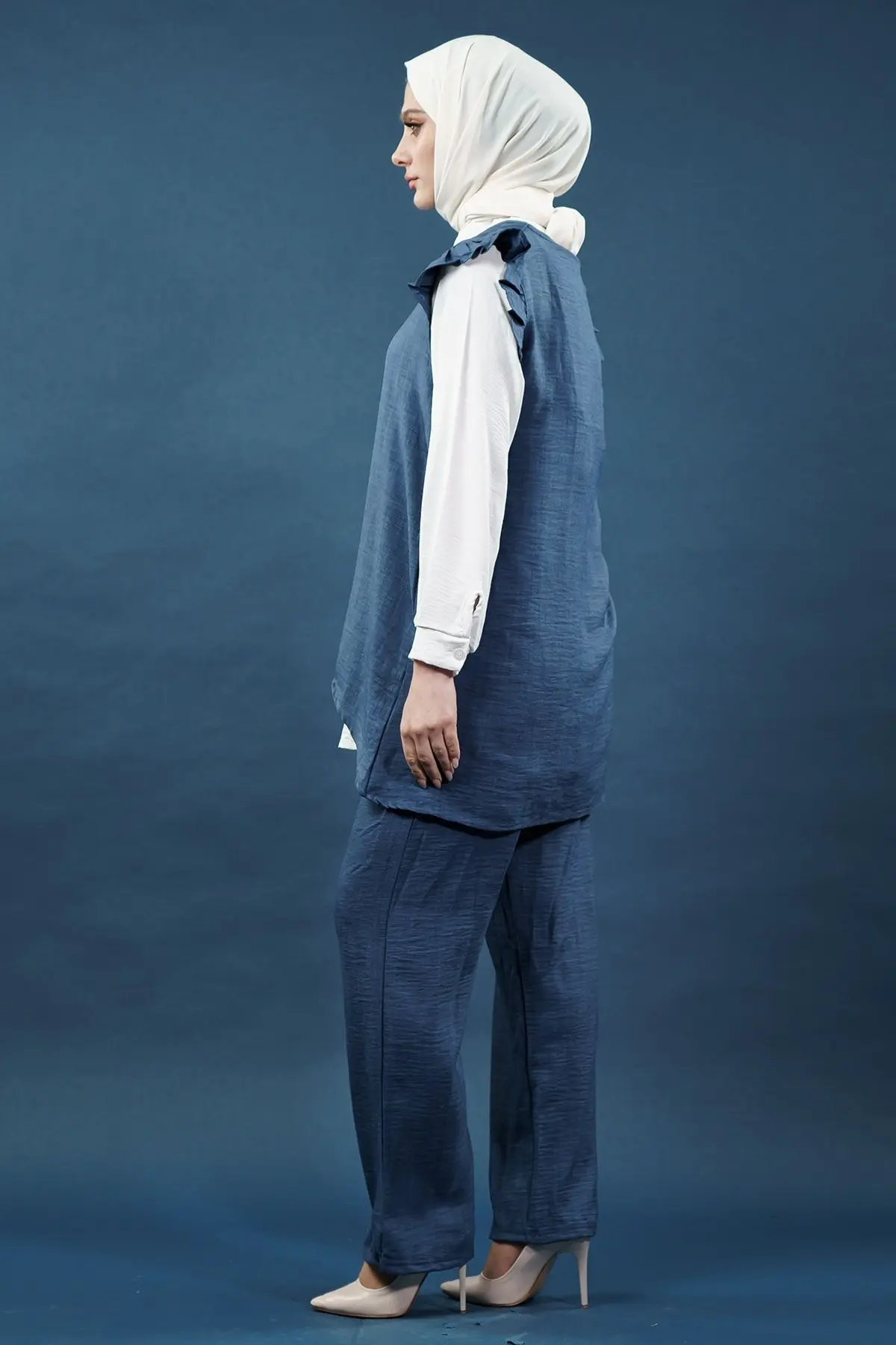 Ruffled Triple Linen Set-detail