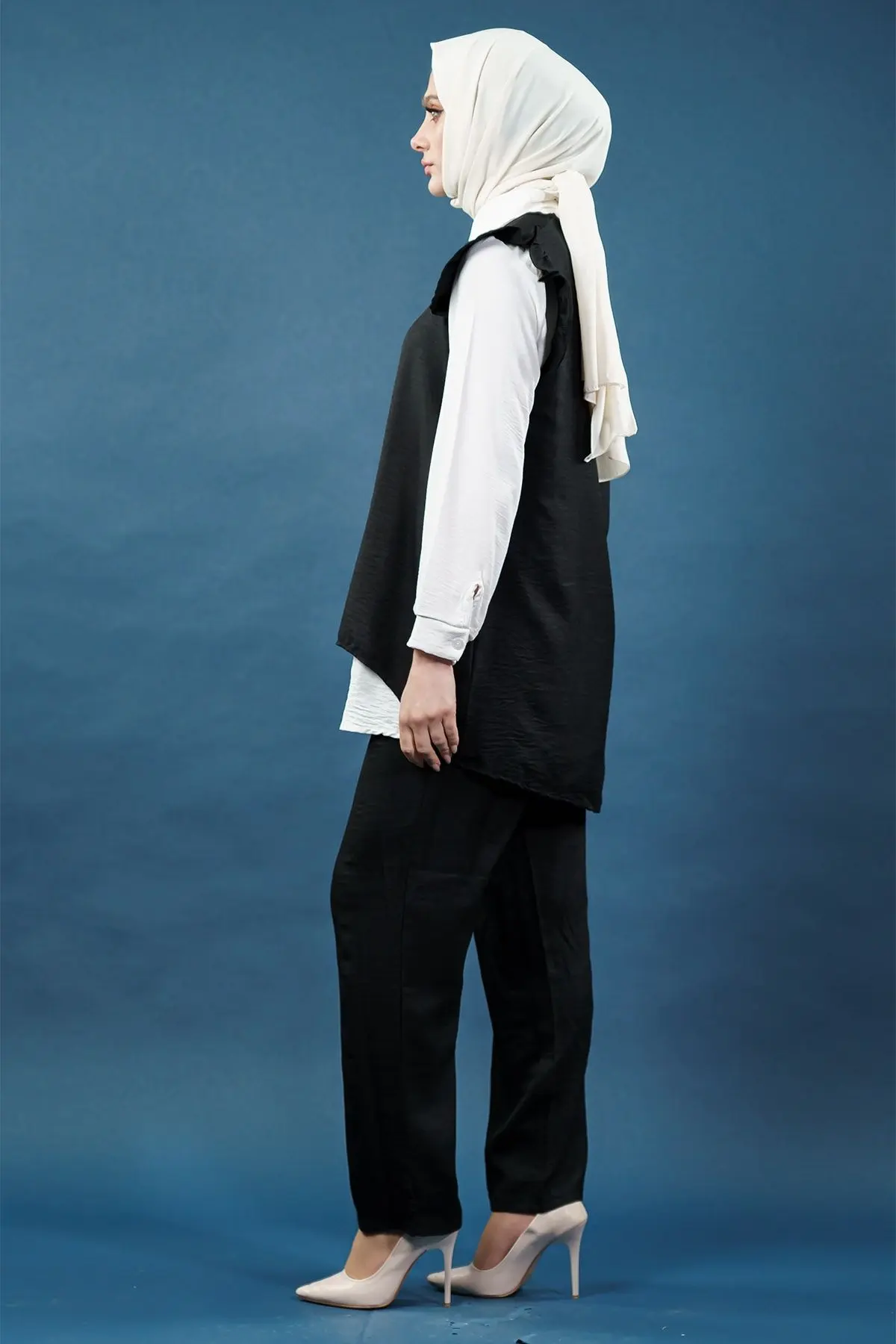 Ruffled Triple Linen Set-detail