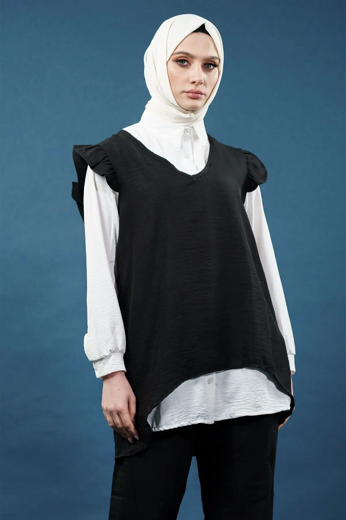 Ruffled Triple Linen Set-detail