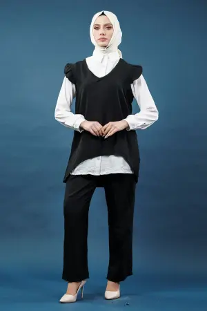 Ruffled Triple Linen Set