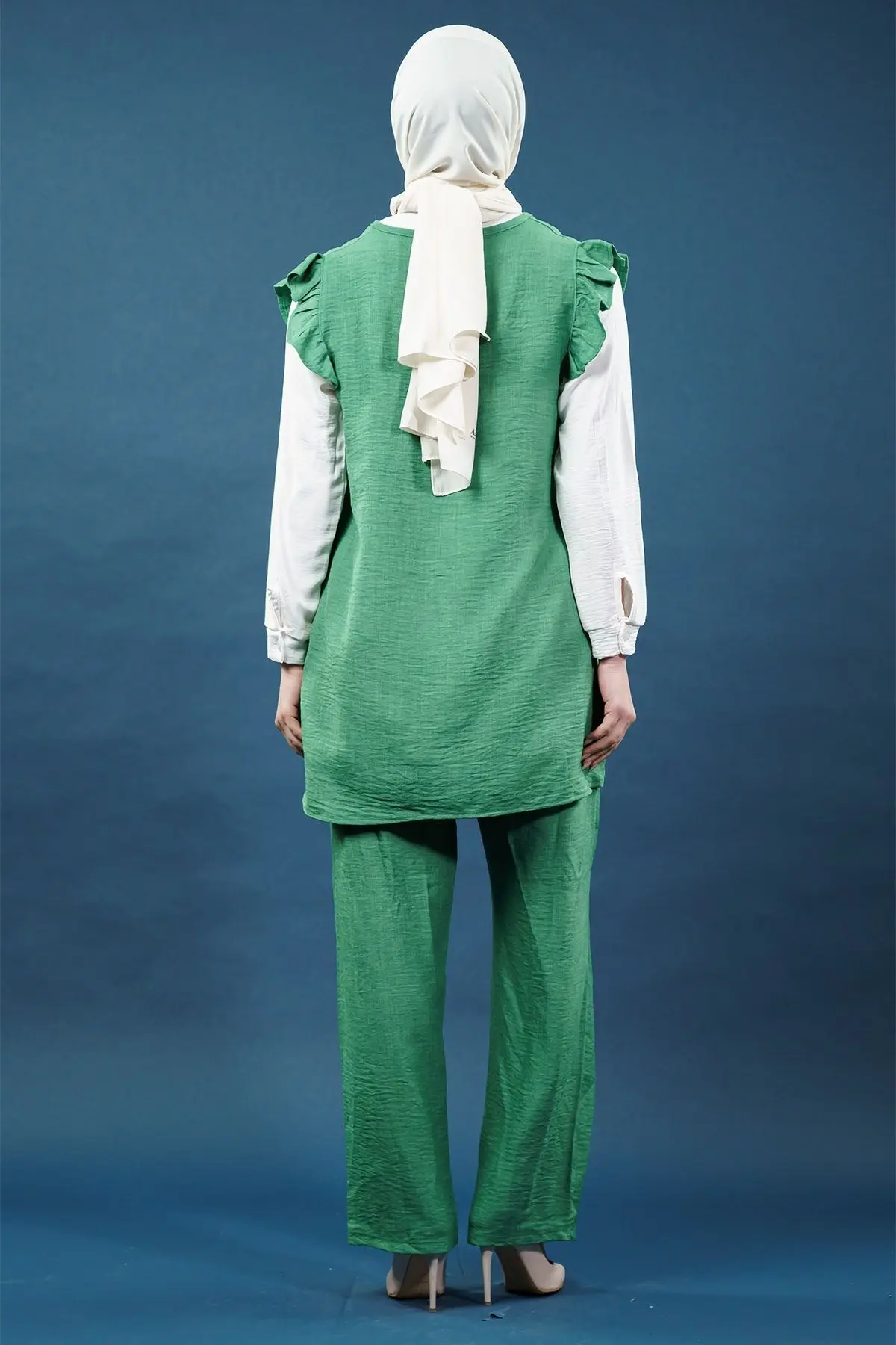 Ruffled Triple Linen Set-detail