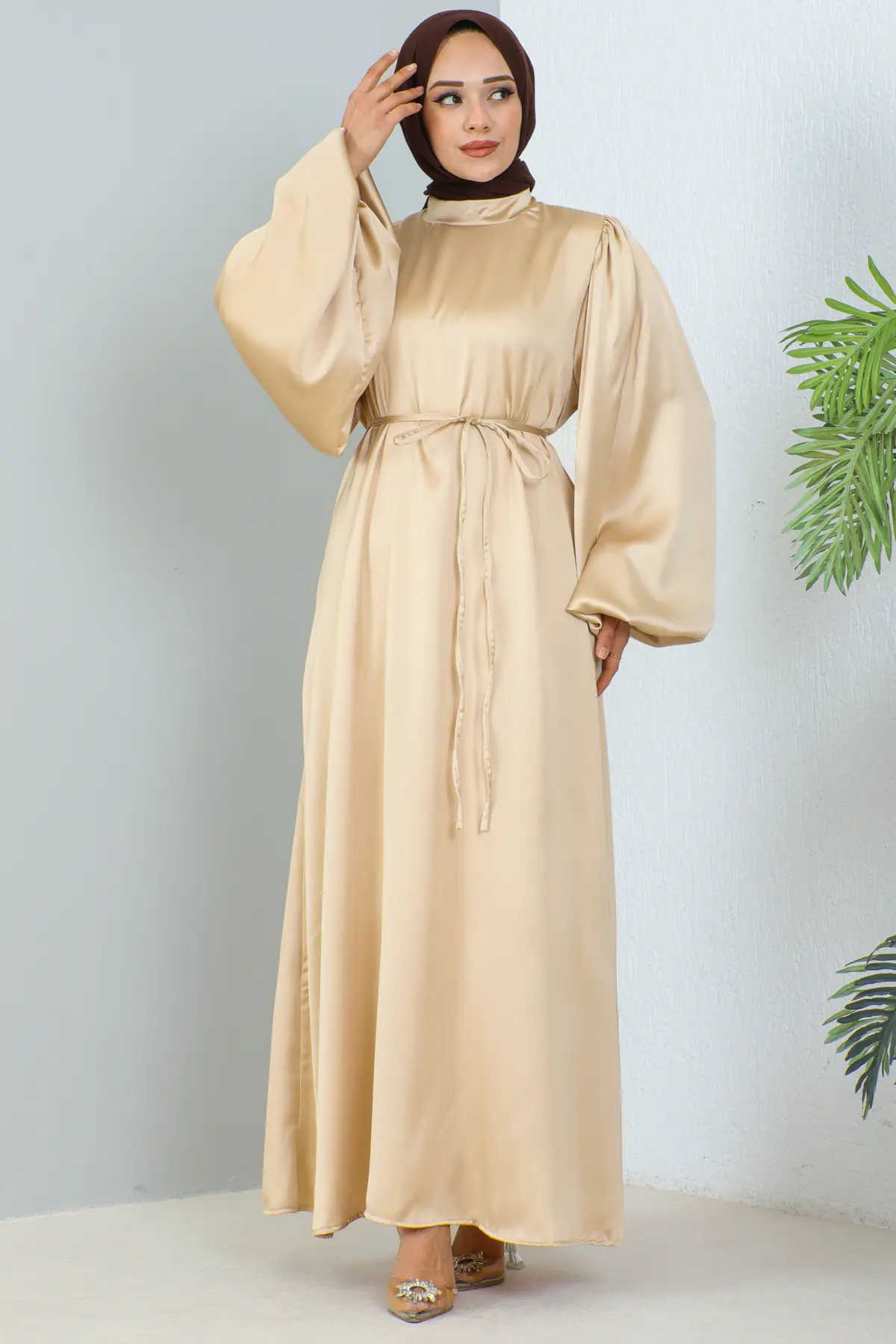 Satin Daily Dress-detail